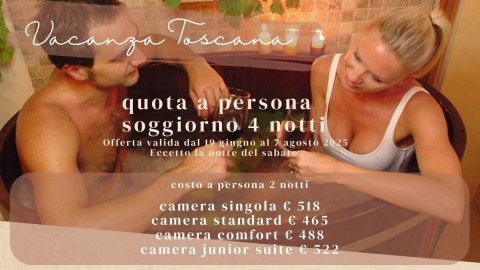 2025 hotel 2 mari vacanza toscana 4 notti IN4